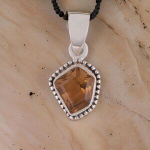 Handmade Citrine Sterling Silver Pendant